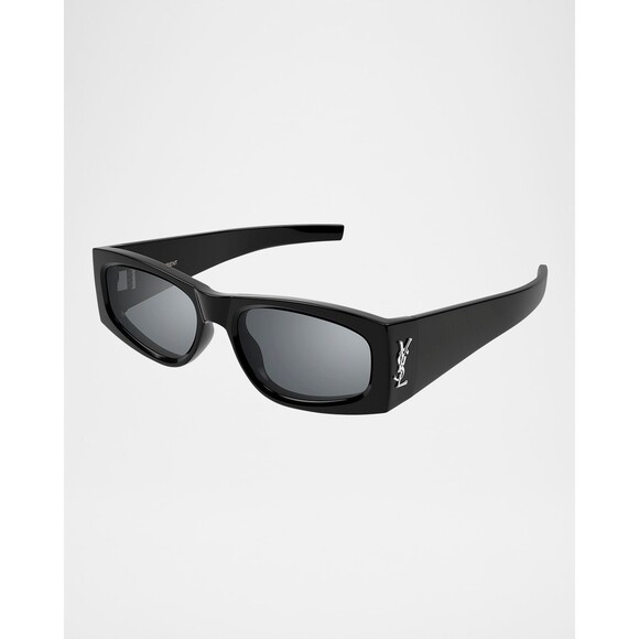 NWT YVES SAINT LAURENT SL M140 002 Black Black Silver Sunglasses - Picture 1 of 2